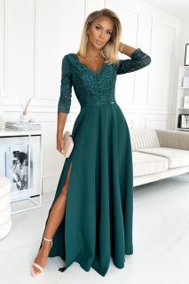 Společenské šaty Amber, Smaragdové XXL
