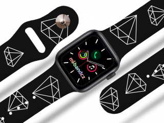 Apple watch řemínek diamant barva pásku: černá, Rozměr: 42/44/45/49mm