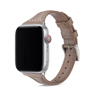 Dámský kožený řemínek pro Apple Watch - Hnědý Velikost: 38/40/41mm, Barva: Tmavě hnědá