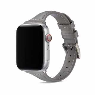 Dámský kožený řemínek pro Apple Watch - Tmavě šedý Velikost: 38/40/41mm, Barva: Lávová