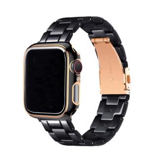 Elegantní řemínek s pouzdrem pro Apple Watch - Černý Velikost: 38mm, Barva: Černá