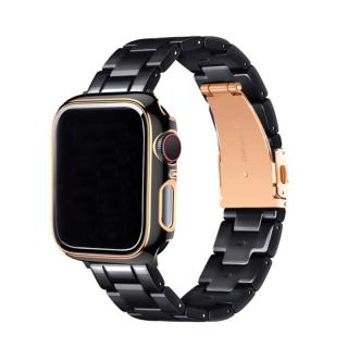 Elegantní řemínek s pouzdrem pro Apple Watch - Černý Velikost: 41mm, Barva: Černá