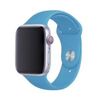 Jednobarevný řemínek pro Apple Watch - Azurový Velikost: 42/44/45/49mm, Obvod zápěstí: M-L (střední až větší obvod zápěstí), Barva: Azurová
