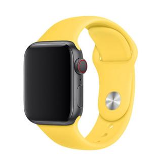 Jednobarevný řemínek pro Apple Watch - Žlutý Velikost: 38/40/41mm, Obvod zápěstí: M-L (střední až větší obvod zápěstí), Barva: Žlutá