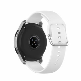 Jednobarevný řemínek pro chytré hodinky - Bílý Velikost: 20mm, Obvod zápěstí: M-L (střední až větší obvod zápěstí), Barva: Bílá