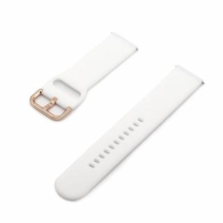 Jednobarevný řemínek pro chytré hodinky - Bílý Velikost: 22mm, Obvod zápěstí: M-L (střední až větší obvod zápěstí), Barva: Bílá