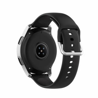 Jednobarevný řemínek pro chytré hodinky - Černý Velikost: 20mm, Obvod zápěstí: M-L (střední až větší obvod zápěstí), Barva: Černá