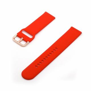 Jednobarevný řemínek pro chytré hodinky - Červený Velikost: 20mm, Obvod zápěstí: M-L (střední až větší obvod zápěstí), Barva: Červená