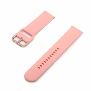 Jednobarevný řemínek pro chytré hodinky - Růžový Velikost: 20mm, Obvod zápěstí: S-M (menší až střední obvod zápěstí), Barva: Růžová