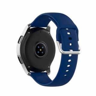 Jednobarevný řemínek pro chytré hodinky - Tmavě modrý Velikost: 20mm, Obvod zápěstí: M-L (střední až větší obvod zápěstí), Barva: Modrá