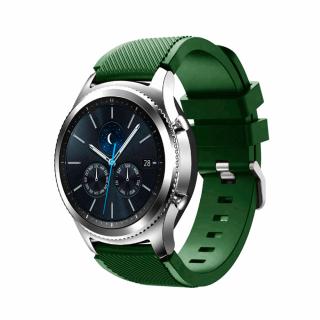 Jednobarevný vroubkovaný řemínek pro chytré hodinky - Zelený Velikost: 20mm, Barva: Khaki