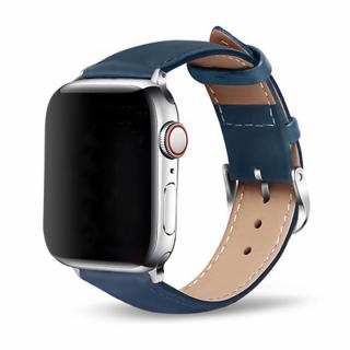 Kožený řemínek pro Apple Watch - Tmavě modrý Velikost: 38/40/41mm, Barva: Tmavě modrá