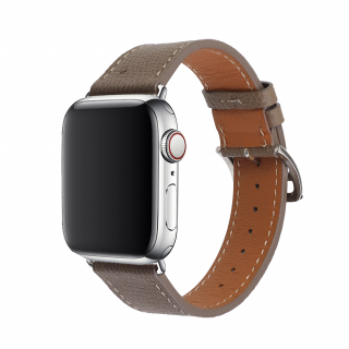 Kožený řemínek s přezkou pro Apple Watch - Tmavě hnědý Velikost: 38/40/41mm, Barva: Tmavě hnědá