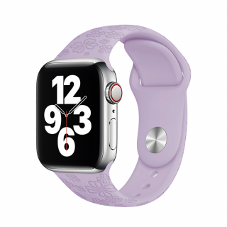 Letní řemínek pro Apple Watch - Fialový čtyřlístek Velikost: 38/40/41mm, Obvod zápěstí: S-M (menší až střední obvod zápěstí), Barva: Fialová