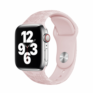 Letní řemínek pro Apple Watch - Růžový čtyřlístek Velikost: 42/44/45/49mm, Obvod zápěstí: S-M (menší až střední obvod zápěstí), Barva: Růžová