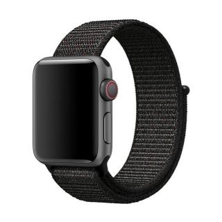 Nylonový řemínek na Apple Watch - Černo-červený Velikost: 38/40/41mm, Barva: Červeno-černá