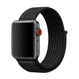 Nylonový řemínek na Apple Watch - Černý Velikost: 38/40/41mm, Barva: Černá