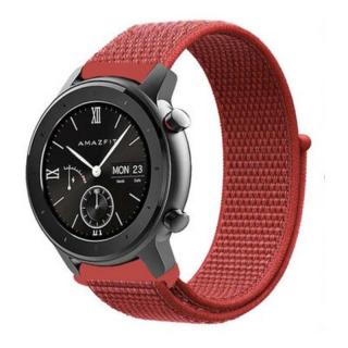 Nylonový řemínek na chytré hodinky - Červený Velikost: 20mm, Barva: Červená