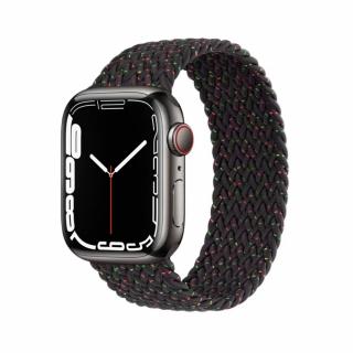 Pletený navlékací řemínek pro Apple Watch - Black Star Velikost: 42/44/45/49mm, Obvod zápěstí: M (střední obvod zápěstí), Barva: Černá