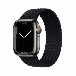 Pletený navlékací řemínek pro Apple Watch - Černý Velikost: 38/40/41mm, Obvod zápěstí: M (střední obvod zápěstí), Barva: Černá