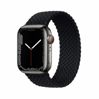 Pletený navlékací řemínek pro Apple Watch - Černý Velikost: 38/40/41mm, Obvod zápěstí: S (menší obvod zápěstí), Barva: Černá