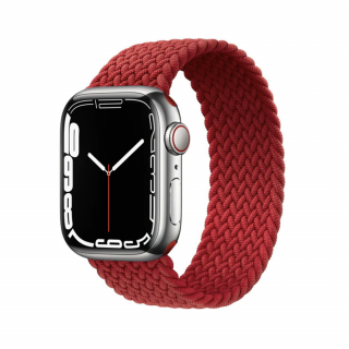 Pletený navlékací řemínek pro Apple Watch - Červený Velikost: 42/44/45/49mm, Obvod zápěstí: S (menší obvod zápěstí), Barva: Červená