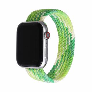 Pletený navlékací řemínek pro Apple Watch - Limetka Velikost: 38/40/41mm, Obvod zápěstí: S (menší obvod zápěstí), Barva: Zeleno-šedá
