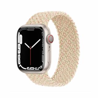 Pletený navlékací řemínek pro Apple Watch - White Star Velikost: 38/40/41mm, Obvod zápěstí: S (menší obvod zápěstí), Barva: Béžová