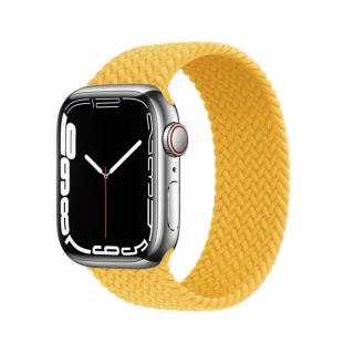 Pletený navlékací řemínek pro Apple Watch - Žlutý Velikost: 42/44/45/49mm, Obvod zápěstí: M (střední obvod zápěstí), Barva: Žlutá