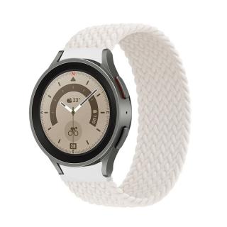Pletený navlékací řemínek pro chytré hodinky - Bílý Velikost: 20mm, Obvod zápěstí: M (střední obvod zápěstí), Barva: Bílá