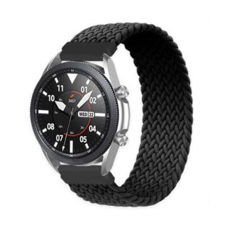 Pletený navlékací řemínek pro chytré hodinky - Černý Velikost: 20mm, Obvod zápěstí: S (menší obvod zápěstí), Barva: Černá