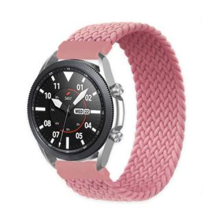 Pletený navlékací řemínek pro chytré hodinky - Růžový Velikost: 20mm, Obvod zápěstí: M (střední obvod zápěstí), Barva: Růžová