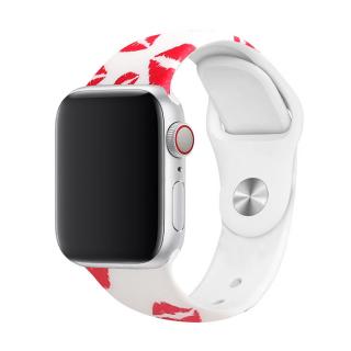 Řemínek s potiskem pro Apple Watch - Pusinky Velikost: 38/40/41mm, Obvod zápěstí: M-L (střední až větší obvod zápěstí), Barva: Bílá