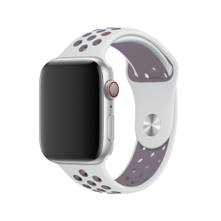 Sportovní řemínek na Apple Watch - Bílá levandule Velikost: 42/44/45/49mm, Obvod zápěstí: M-L (střední až větší obvod zápěstí), Barva: Bílo-fialová