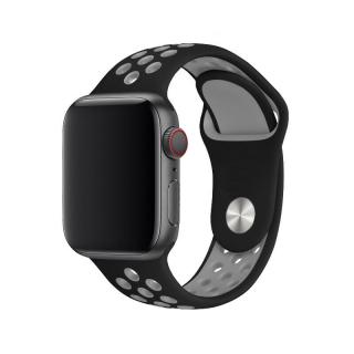 Sportovní řemínek na Apple Watch - Černo-šedý Velikost: 38/40/41mm, Obvod zápěstí: M-L (střední až větší obvod zápěstí), Barva: Černo-šedá
