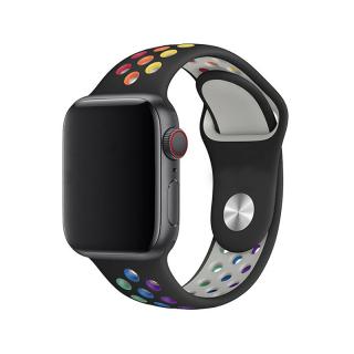 Sportovní řemínek na Apple Watch - Rainbow black Velikost: 38/40/41mm, Obvod zápěstí: M-L (střední až větší obvod zápěstí), Barva: Rainbow black