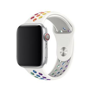 Sportovní řemínek na Apple Watch - Rainbow white Velikost: 38/40/41mm, Obvod zápěstí: M-L (střední až větší obvod zápěstí), Barva: Rainbow white