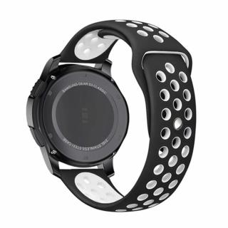 Sportovní řemínek pro chytré hodinky - Černo-bílý Velikost: 20mm, Barva: Černo-bílá