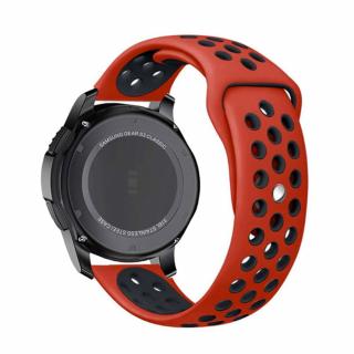 Sportovní řemínek pro chytré hodinky - Červeno-černý Velikost: 20mm, Barva: Červeno-černá