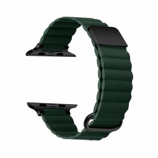 Stylový kožený řemínek s magnetem pro Apple Watch - Khaki Velikost: 42/44/45/49mm, Barva: Khaki