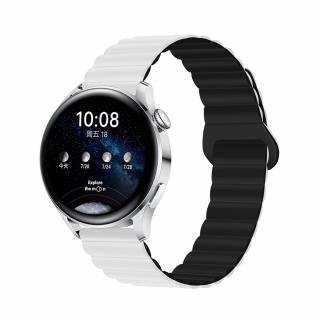 Stylový řemínek s magnetem pro chytré hodinky 22mm Velikost: 22mm, Barva: Bílo-černá