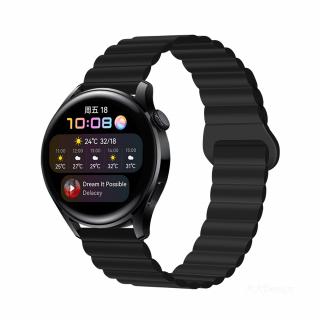 Stylový řemínek s magnetem pro chytré hodinky 22mm Velikost: 22mm, Barva: Černá