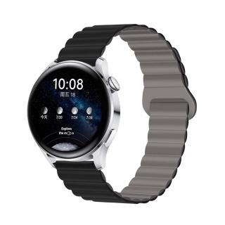 Stylový řemínek s magnetem pro chytré hodinky 22mm Velikost: 22mm, Barva: Černo-šedá