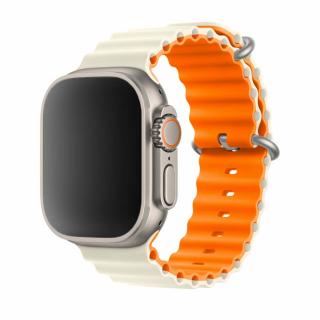 Stylový vroubkovaný řemínek pro Apple Watch - Béžový Velikost: 38/40/41mm, Barva: Antique
