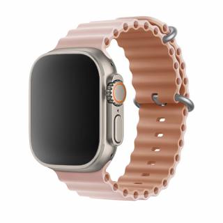 Stylový vroubkovaný řemínek pro Apple Watch - Pink Sand Velikost: 38/40/41mm, Barva: Pink sand