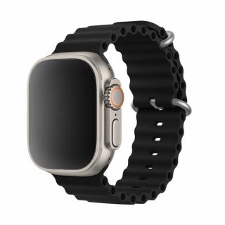 Vroubkovaný řemínek pro Apple Watch - Černý Velikost: 38/40/41mm, Barva: Černá