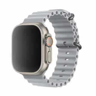 Vroubkovaný řemínek pro Apple Watch - Šedý Velikost: 38/40/41mm, Barva: Fog