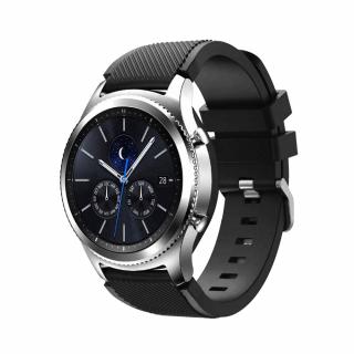 Vroubkovaný řemínek pro chytré hodinky 22mm Velikost: 22mm, Barva: Černá