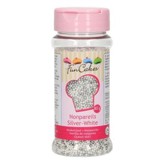 FC posyp Nonpareils 80g- Silver/white (strieborno, biela)