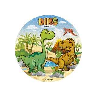Jedlý obrázok Dinosaury kruh 15,5 cm (231384)